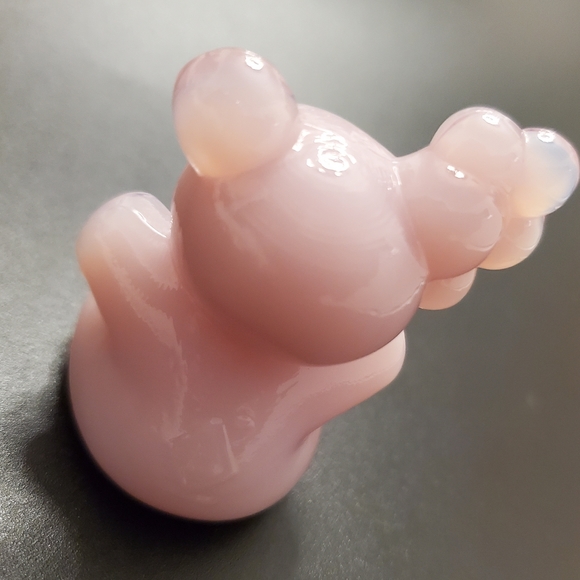 Vntg Boyd "Patrick the Bear" Opaque Light / Baby Pink Slag Glass Teddy 🧸 Bear - Picture 8 of 11